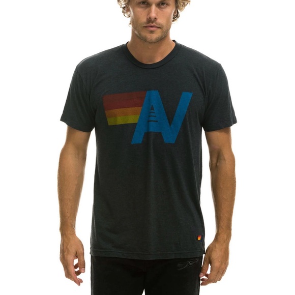 NEW --Aviator Nation -Charcoal Short Sleeve Tee Size L - Picture 1 of 1